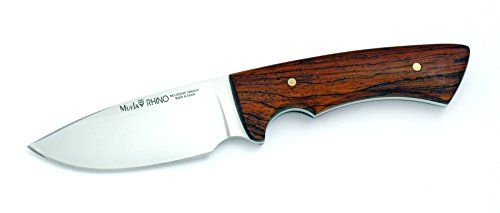 Cocobolo Wood Handle Hunting Knife with Leather Sheath