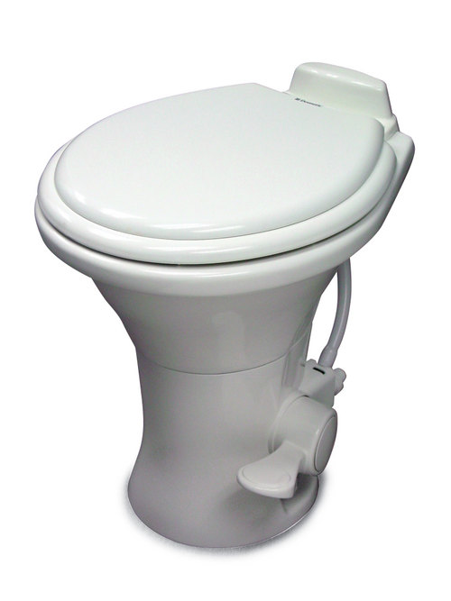 Dometic 302310081 Elongated Wooden Seat High Profile 311 Series Toilet w/o Hand Sprayer
