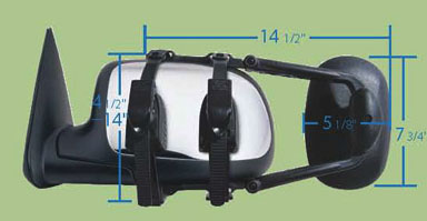 K-Source 3891 Towing Mirror With Ratchet Lock System