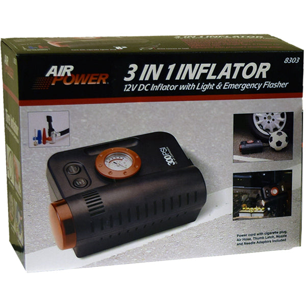 12v 3-Function Inflator With Light