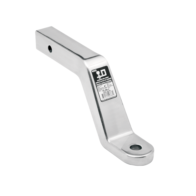 Draw-Tite 40383 Aluminum Ball Mount 2" x 11-7/8" Shank With 1" Hole 6" Drop