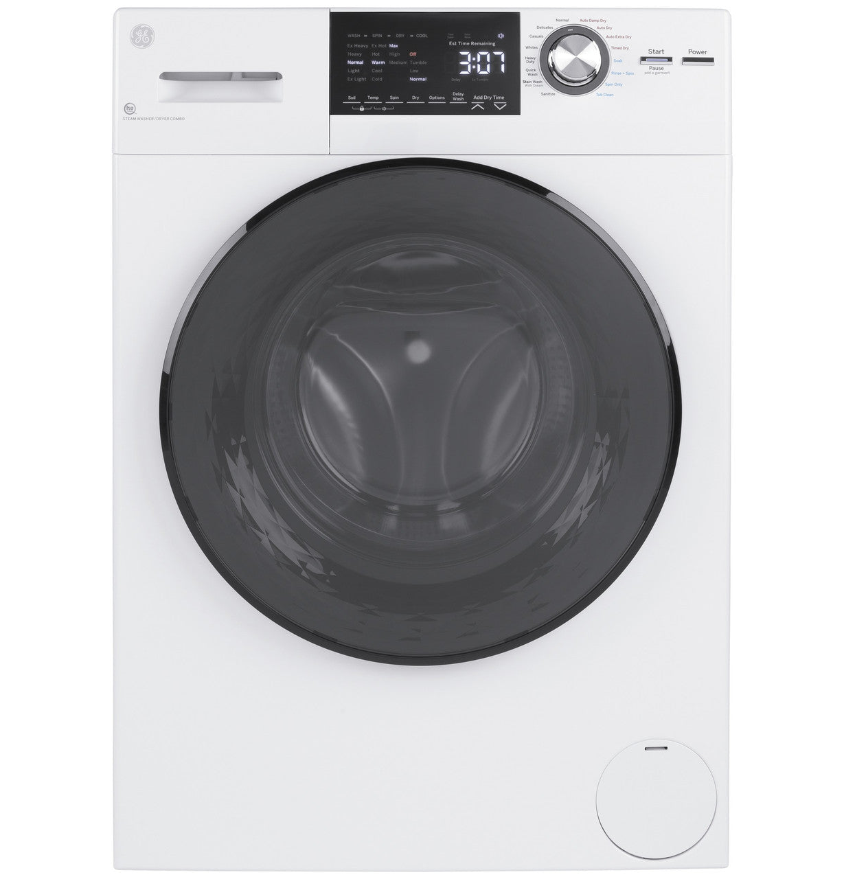 GE Appliances | Front Load Washer/Condenser Dryer Combo | GFQ14ESSNWW | 24" | 2.4 cu. ft.