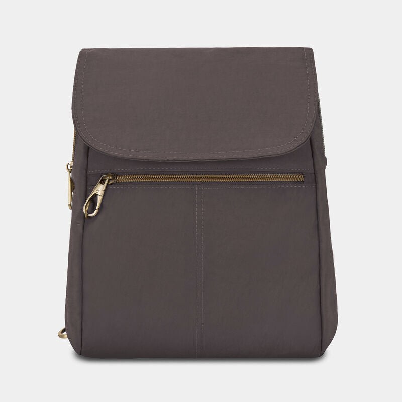 Anti-Theft Signature Slim Backpack with 5-Point Anti-Theft Protection Color Smoke