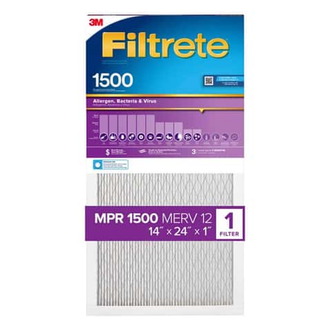 Filtrete 14 in. W X 24 in. H X 1 in. D 1500 MPR Pleated Air Filter 1 pk