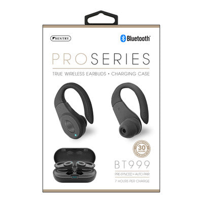 Sentry Bluetooth Wireless Earbuds with Charging Case - Over the Ear Clip