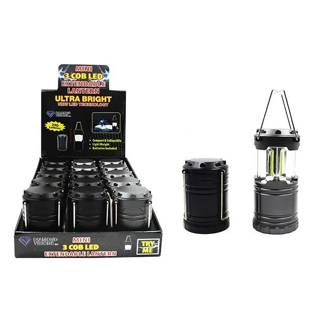 Diamond Visions 08-1908 3 COB LED Mini Extendable Metal Lantern in Assorted Colors (1 Lantern)