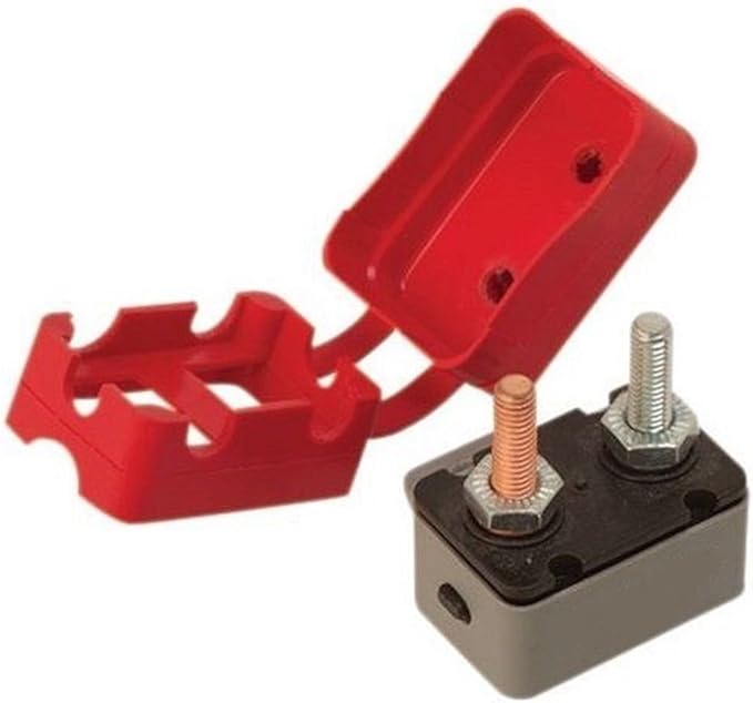 Sea-Dog 420855-1 Resettable Circuit Breaker with Cover , 50 Amp