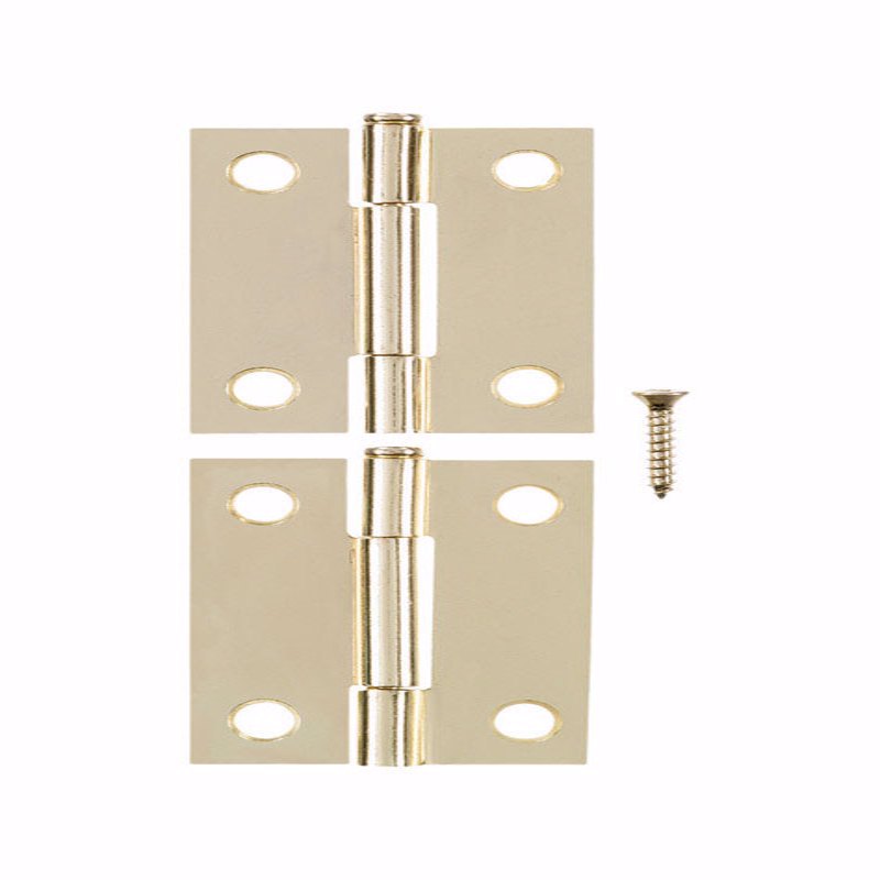Ace 2.75 in. W X 2 in. L Bright Brass Gold Brass Narrow Hinge 2 pk
