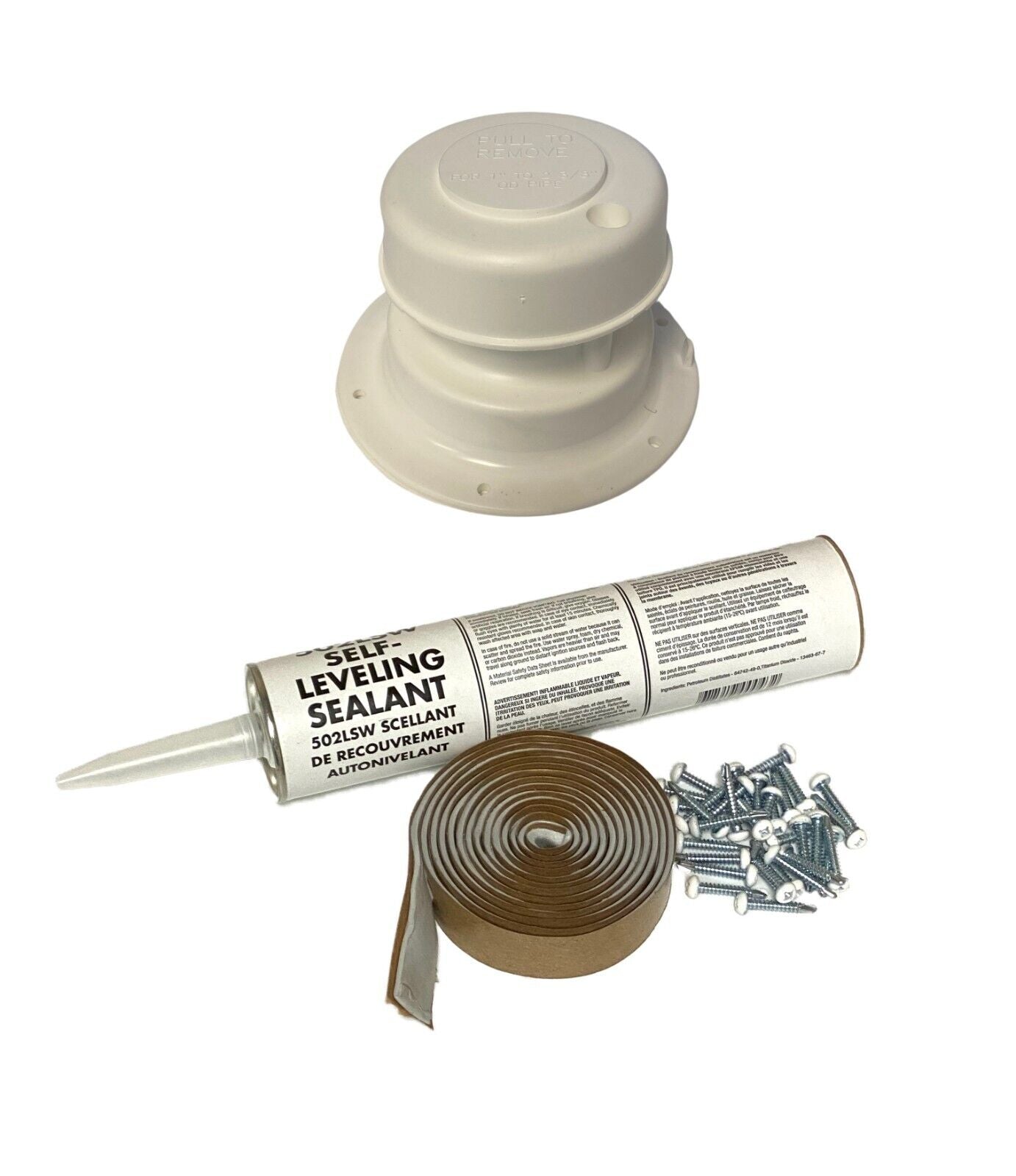 RV Plumbing Vent Cap Plastic White Exhaust Cover Kit