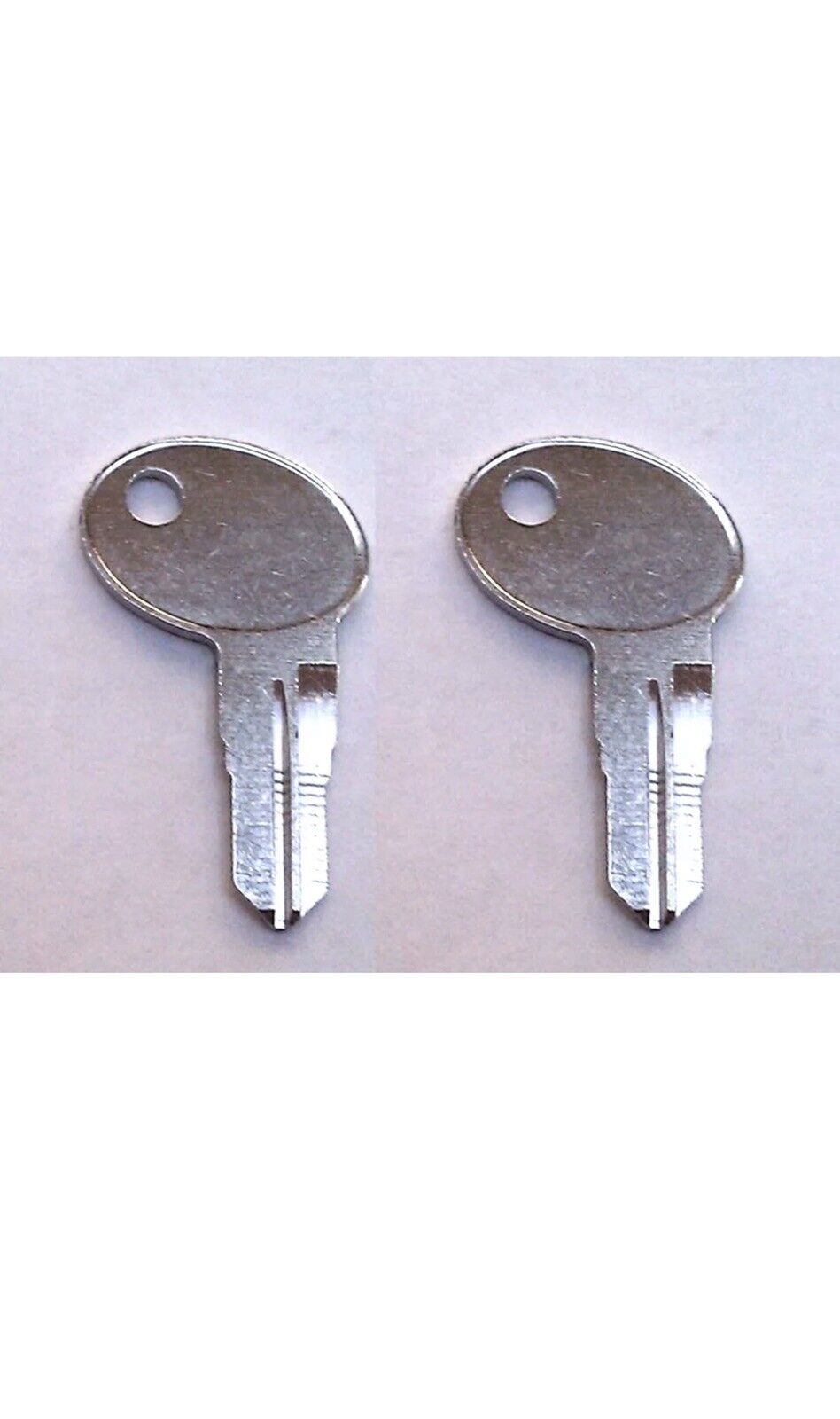 (2) Bauer RV Keys Cut to Key Codes AE001-AE010 MotorHome Travel Trailer Camper