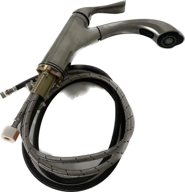 Kitchen Fuacet Pull Out Satin Nickel Single Lever Home