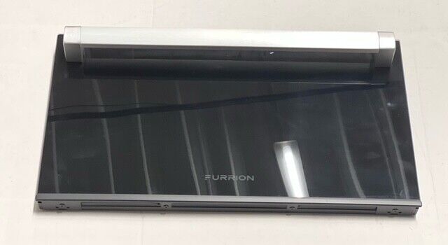 RV Furrion Black Stove Drawer Front W/ Silver Handle Glass Front 2021123616