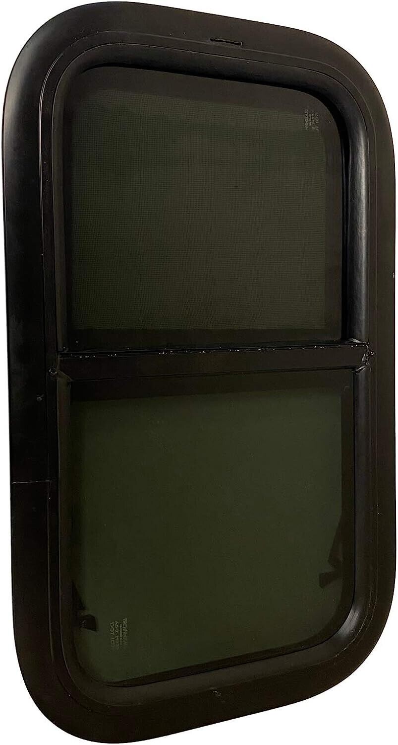 13" Width x 22" Height Vertical Slider RV Window Cargo Trailer W/ Screen