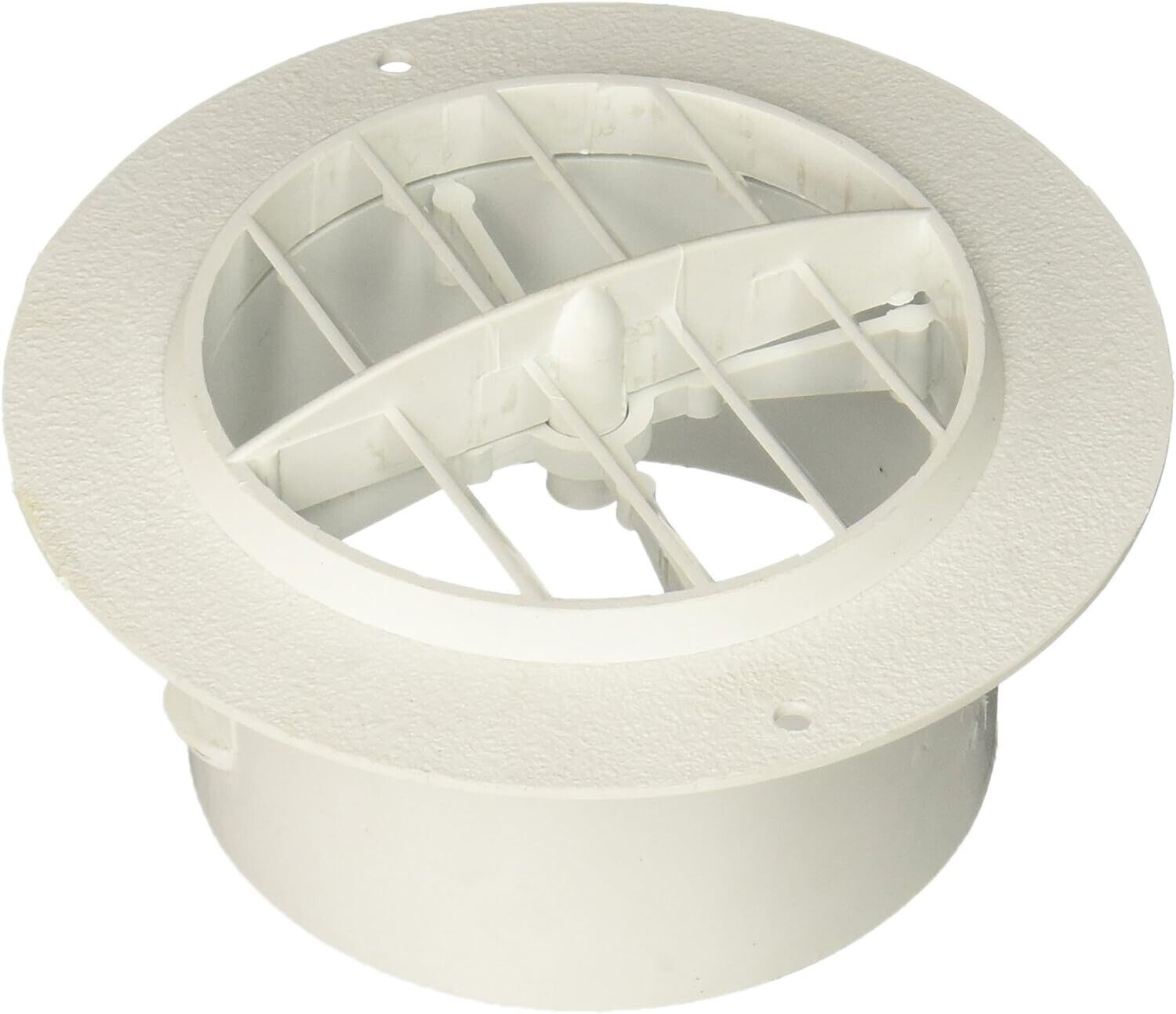RV 4" Duct Rotaire Swivel Circle RV Heat Vent Furnace Plastic White
