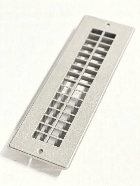 RV 4" X 12" RV Gray Floor Register Vent Cover No Damper Plastic