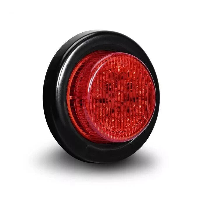 2 PK RV 2-Inch 10 LED Clearance Side Marker Light Red CAZLEDSIL2010-RD Trailer