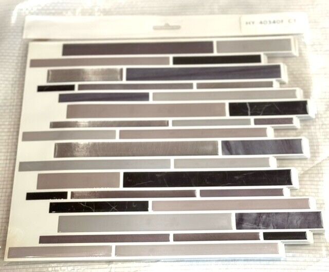 8 Pack. Peel & Stick Self-Adhesive Backsplash Kitchen/Bathroom HY-40340F-CT