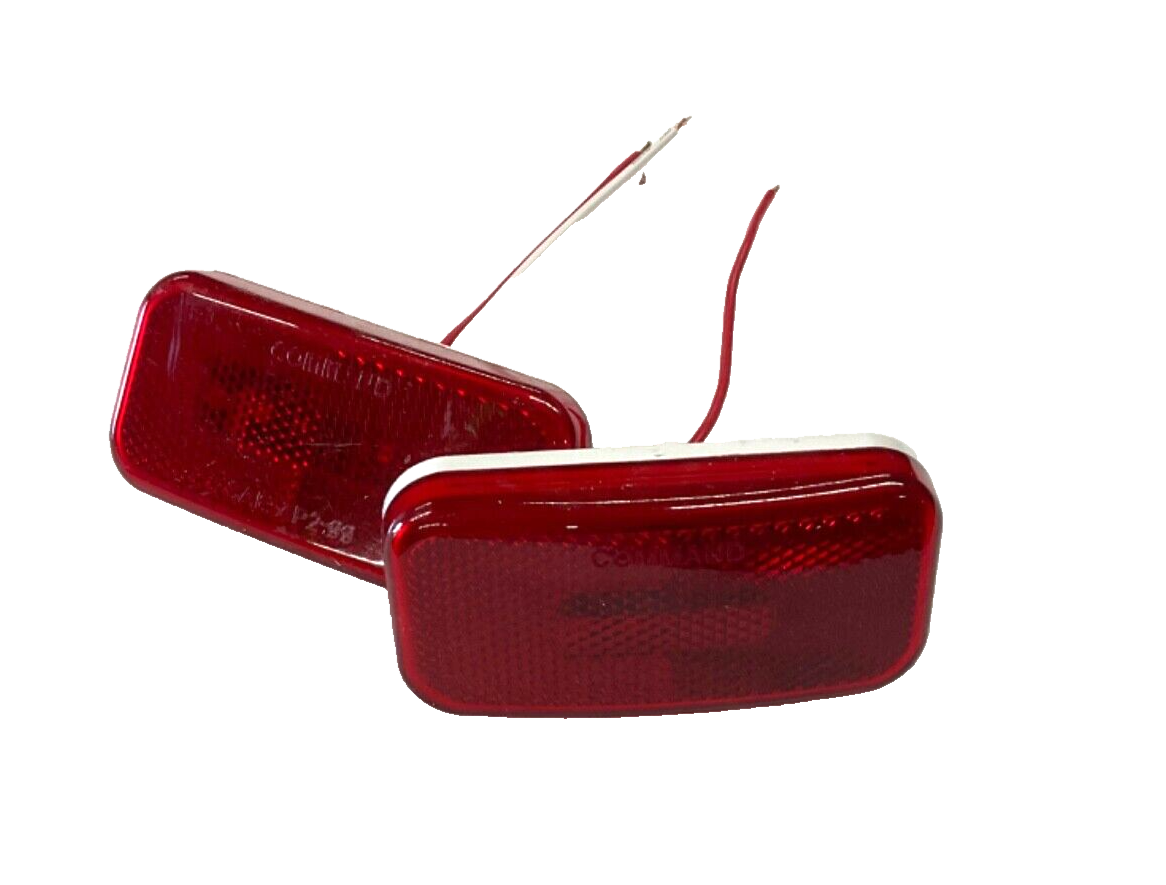 2 PACK Command SAE-AP2-00 Clearance or Side Marker Trailer Light Red Lens RV