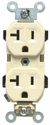 Leviton S01-0BR20-0IS Duplex Receptacle, Ivory Outlet NEW Free Shipping