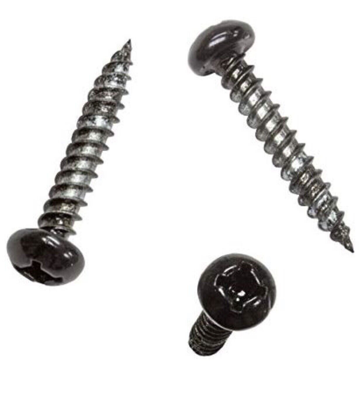100 Black Pan Head Screws 8 X 1" Quad Drive Fast Thread Screws Cargo RV trailer