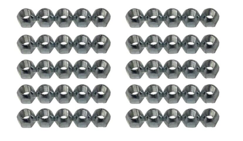 50 Pack 1/2" Inch RV Camper Trailer Lug Nuts For 2500-7000# Axles