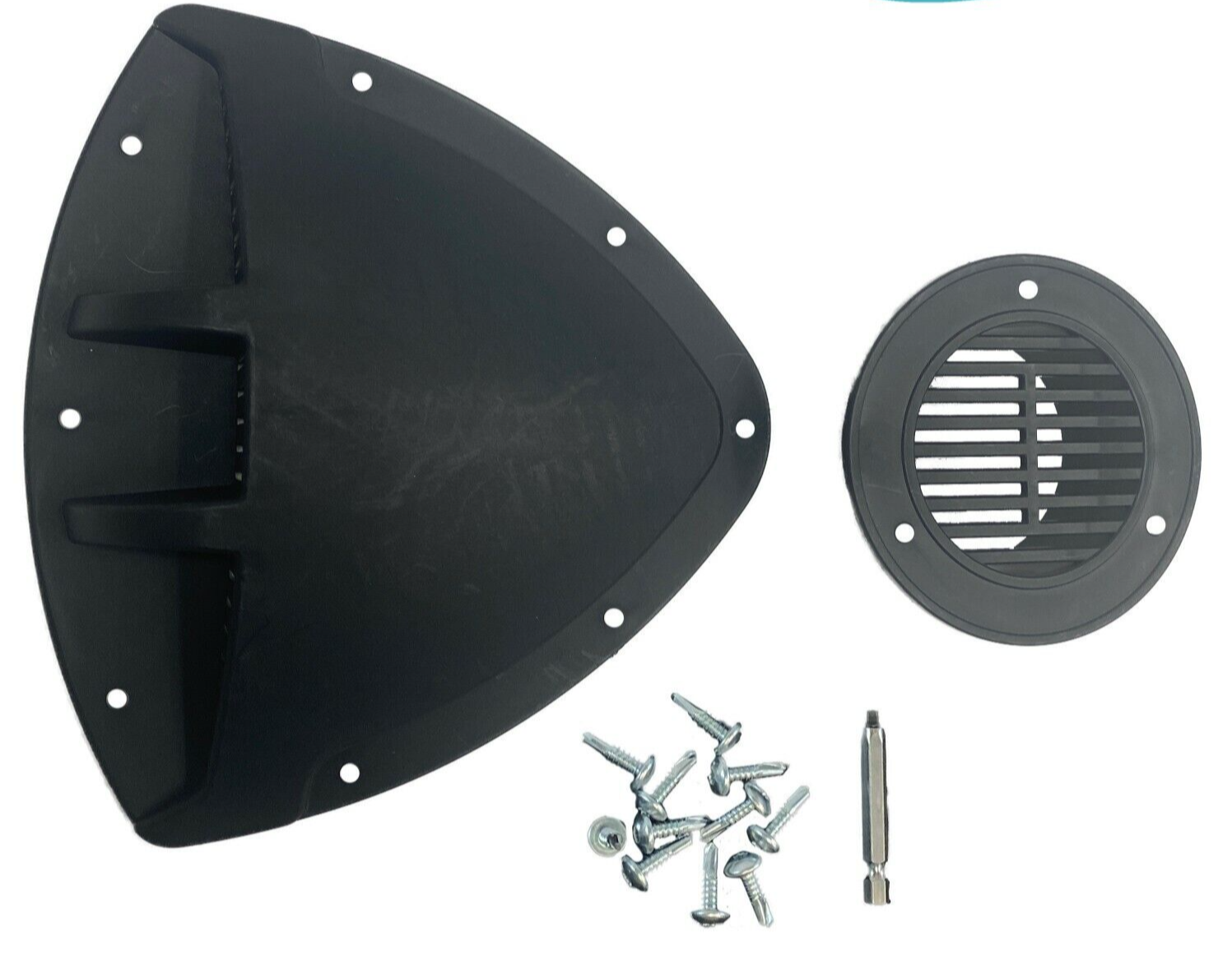 ProCamp RV Black Cargo Trailer Air Flow Vent Kit W/ Installation Accessories