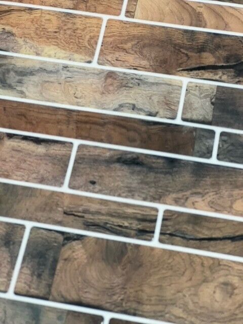 8PK. Peel & Stick Self-Adhesive Wall Tile Kitchen/Bathroom