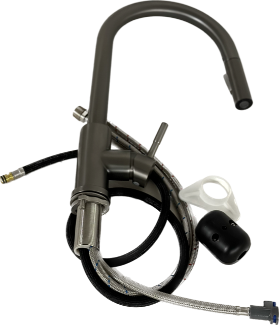 Kitchen Single Handle Pull Down Faucet Gun Metal Home-RV-Motorhome