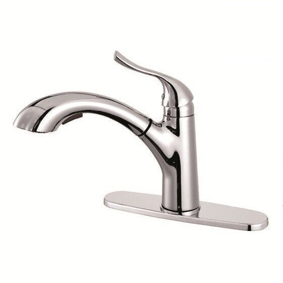 Brushed Nickel Finish Kitchen Faucet Pull Out Spray Head 82H22-BN RV-Home