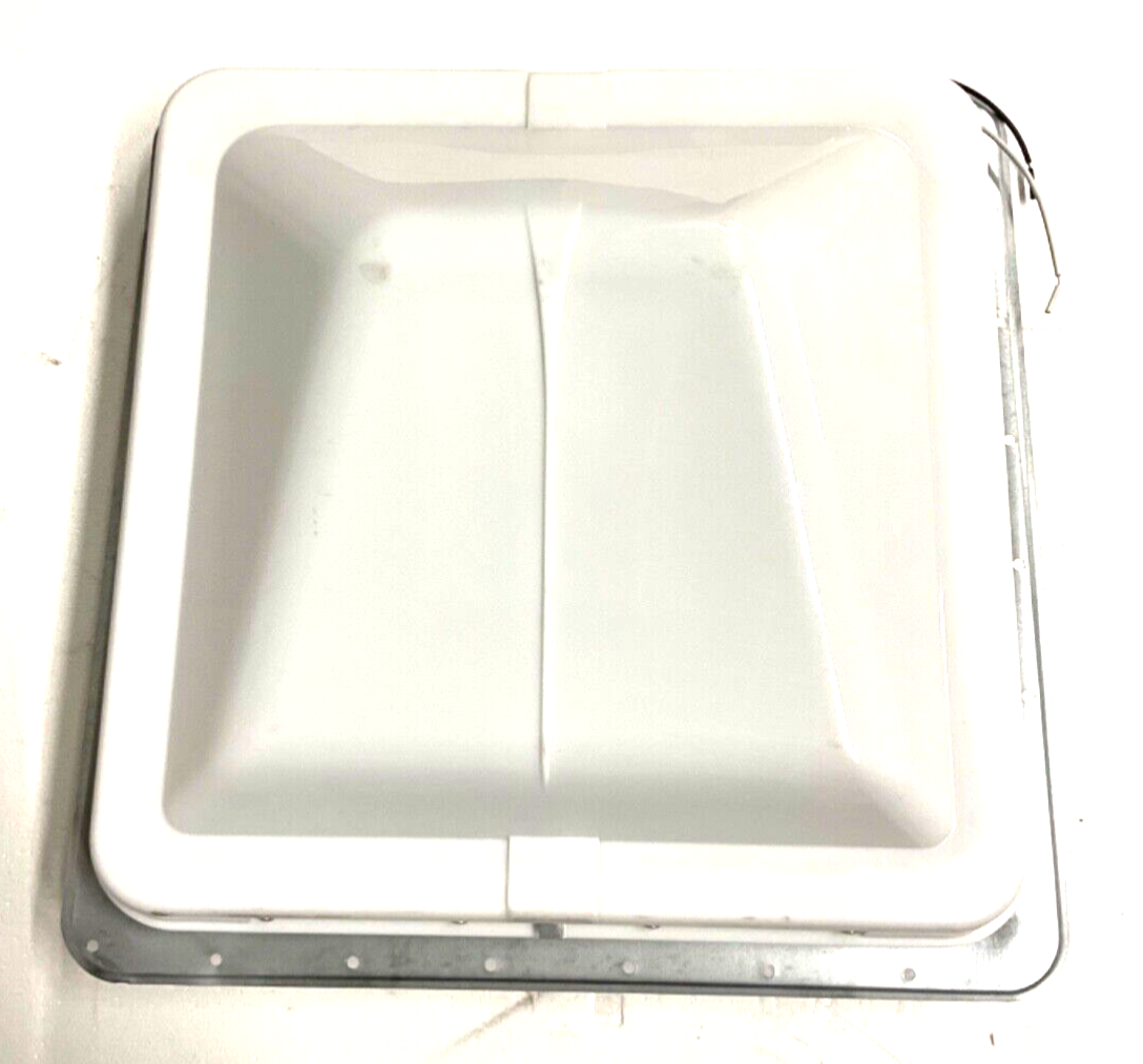 RV Roof Power Vent White NO GARNISH Camper-Motorhome- Travel Trailer