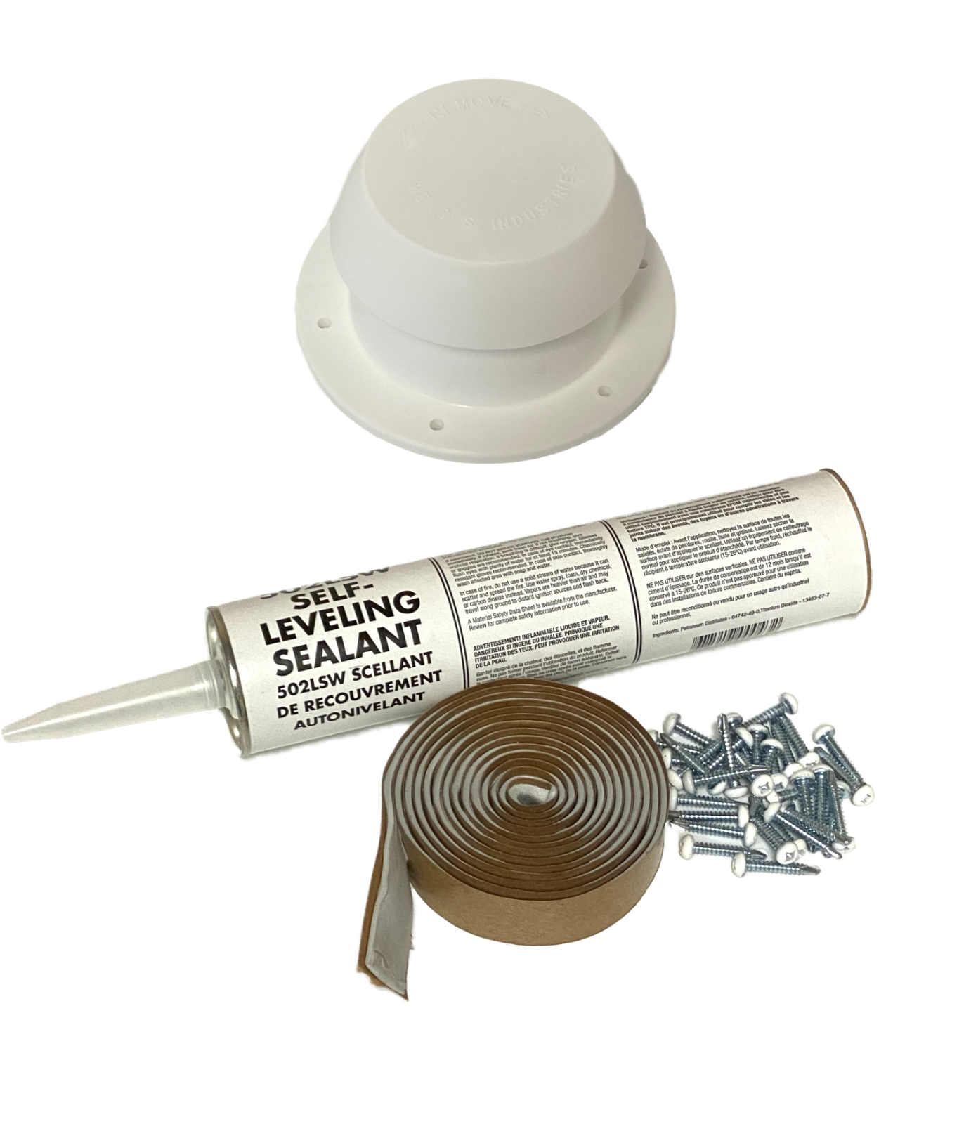 RV Plumbing Vent Cap Roof Pipe Exhaust Cover Camper Trailer W/ Installation Kit