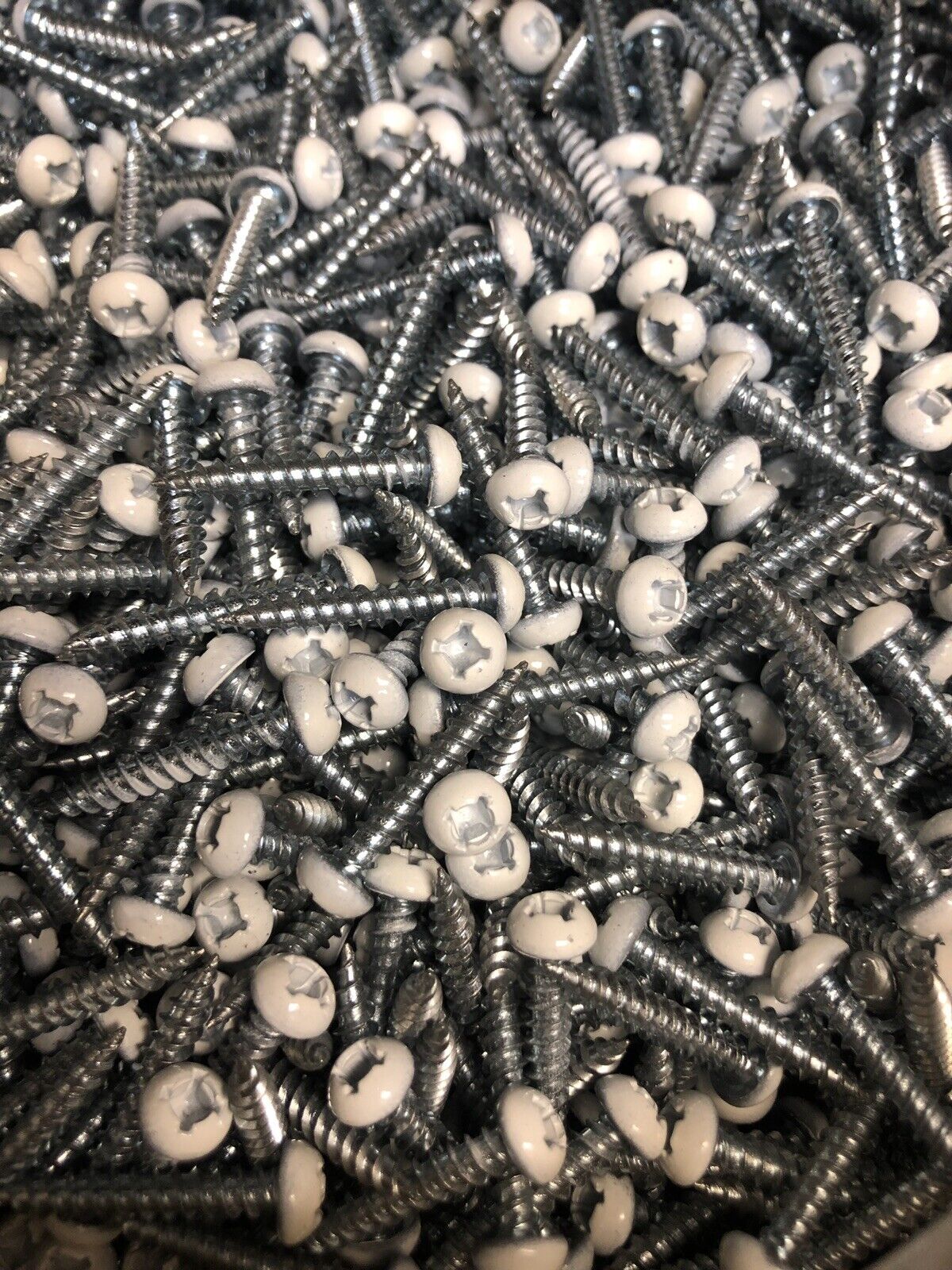 8x1" Pan Head Metal RV Screws Polar White 100 Pack Factory Finish Free Shipping