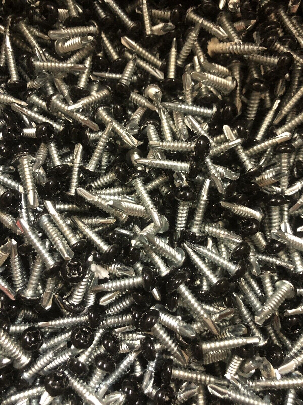 100 Black Pan Head Screws #8 X 3/4" Quad Drive Self Tap Screws Cargo RV