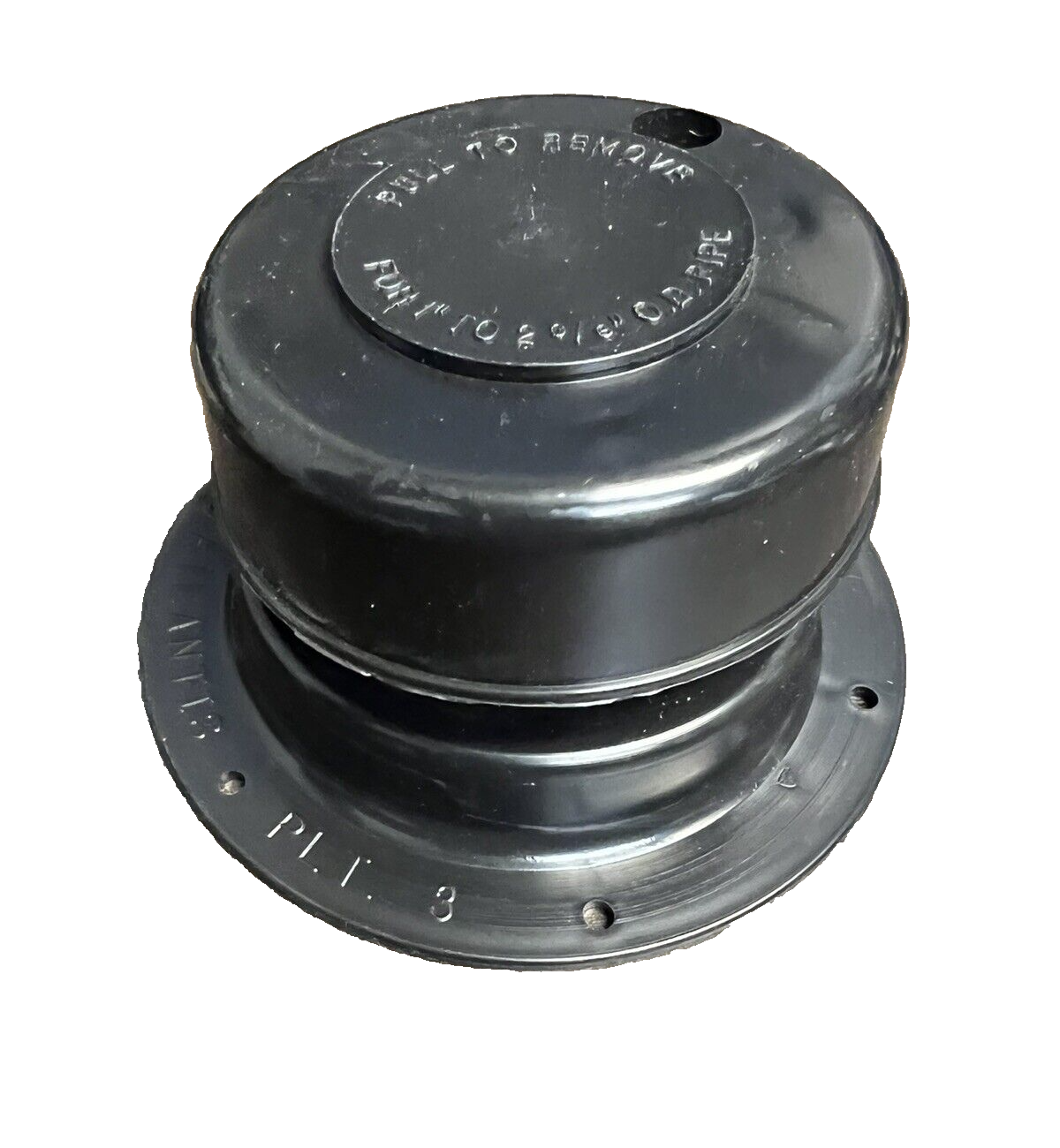 Black Plastic RV Plumbing Roof Cap For 1"-2 3/8" O.D. Pipe