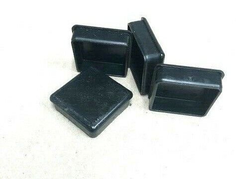 4 Pack: 1 1/2" Square Tubing Plastic Hole Plug Post End Cap 18 Ga 1.5"