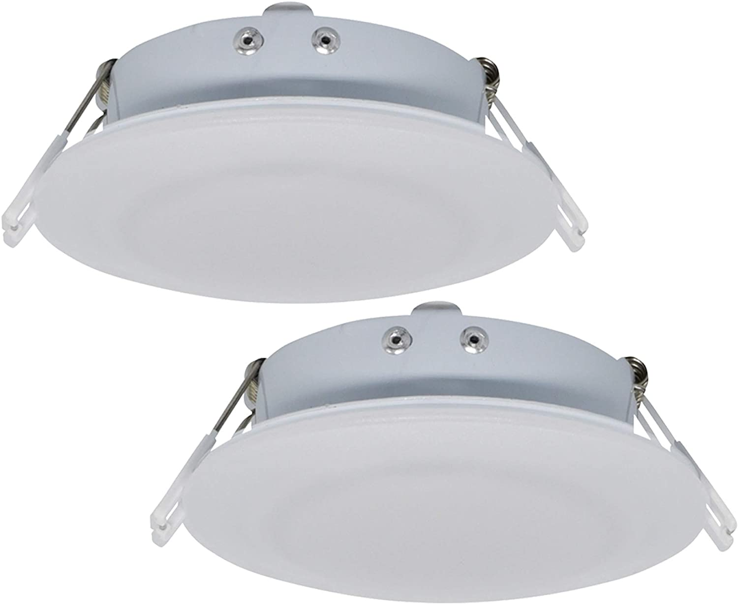 2 PACK. QAI 4.5 Inch LED RV Puck Light RSBF4N-008 Full Aluminum Recess Ceiling