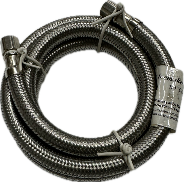 60" Icemaker Stainless Steel Connector 1/4" COMP. X 1/4" COMP. RV/Camper/Home