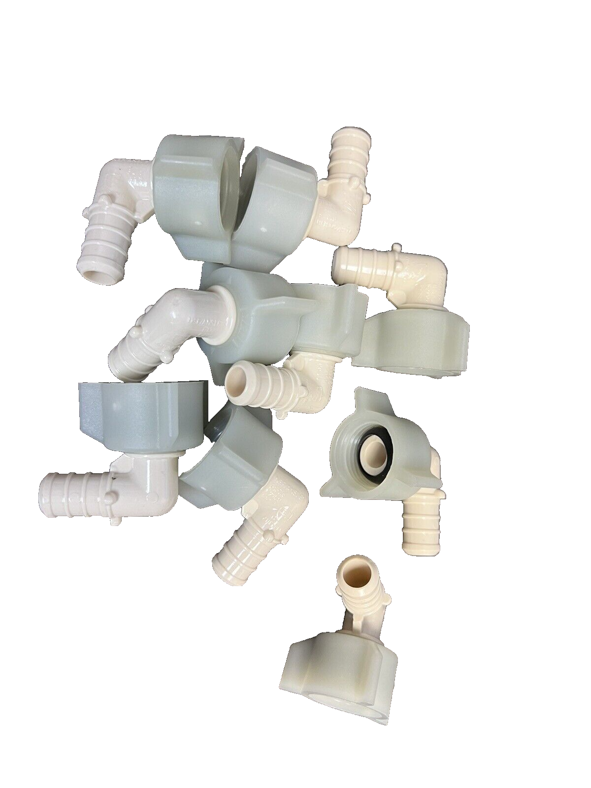 Lead Free Pex Poly Alloy Swivel Elbow 1/2 FPT W/ Plastic Nut 10PK