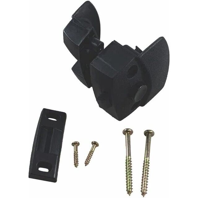 Black Privacy Latch For Outward Swinging Doors 3/4"- 1 1/4" Thickness RV-Home
