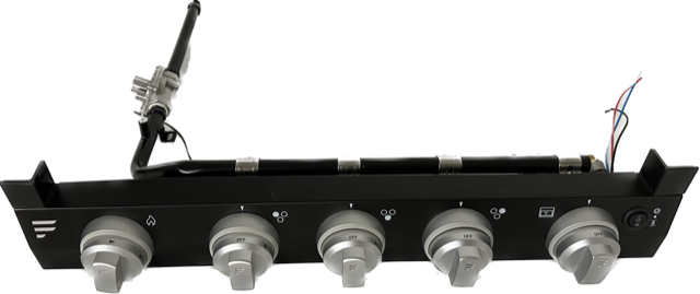 Furrion Stove- RV Front Panel Module Black W/ Silver Knobs F1S17L02A-BL/F1S21L02