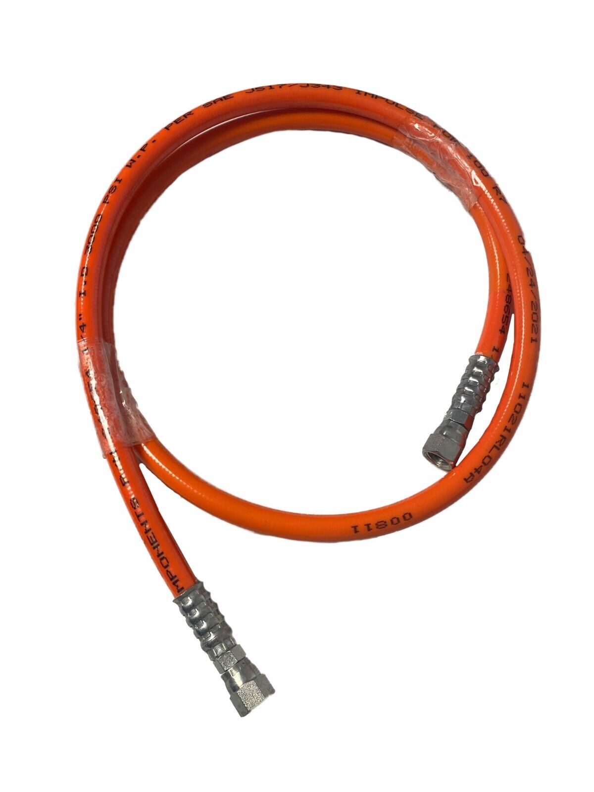 Lippert 248654 Hydraulic Hose 3000 PSI - 1/4" #4 JIC Fitting - 45" Length