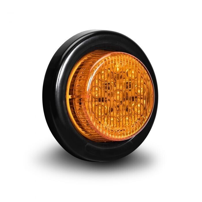 2 PK RV 2-Inch Round 10 LED Clearance Side Marker Light CAZLEDSIL2010-AM Trailer