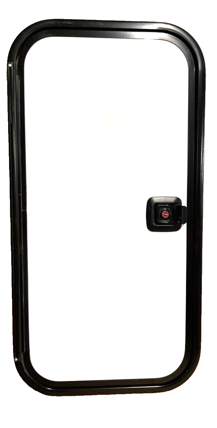 Lippert-LCI White with Black Trim Cargo Baggage Access Door 32 X 16 Camper RV