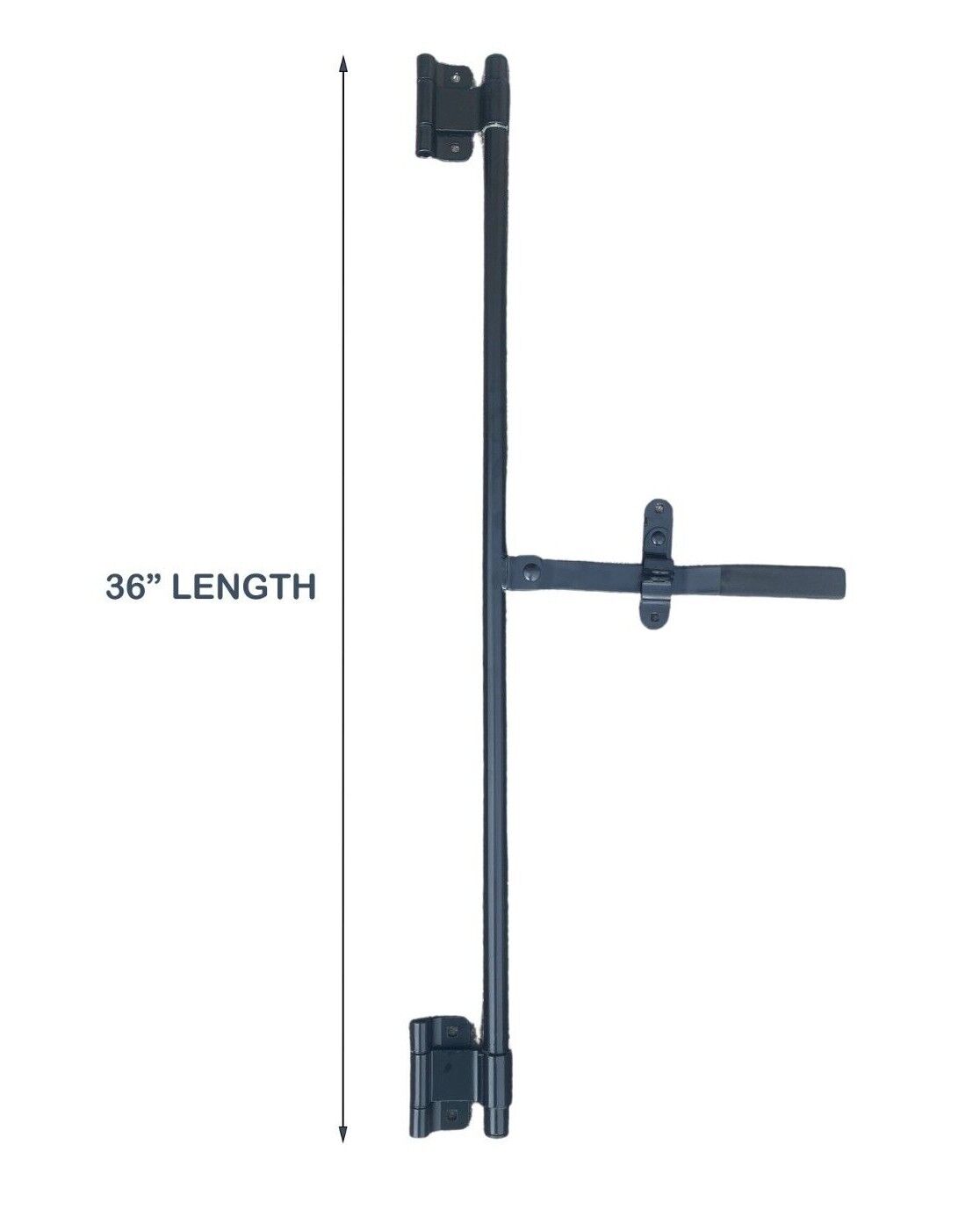 36" Steel Painted Black Cargo Trailer Swing Door Hinged Cam Bar Lock W/ Hasp