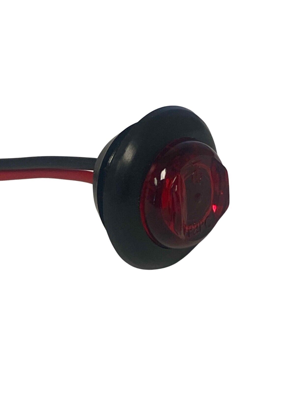 5 Pack 3/4" 12V Red LED Clearance Marker Bullet Light W/ Rubber Grommet Trailer