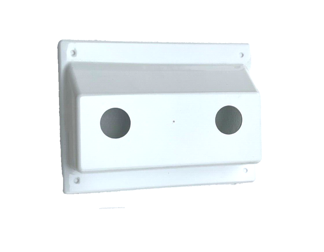 RV Duo Faucet Stand-Off Plate White Travel Trailer Camper Fifth Wheel