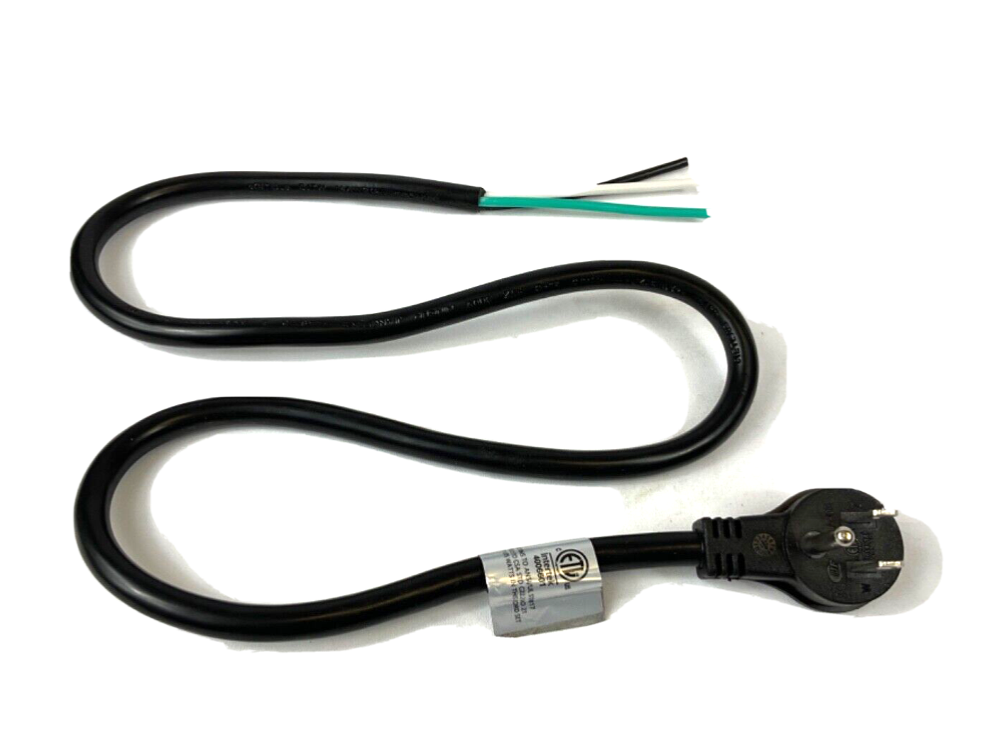 3' Long Heavy Duty 3 Wire Replacement Appliance Cord W/ Right Angle Plug Head