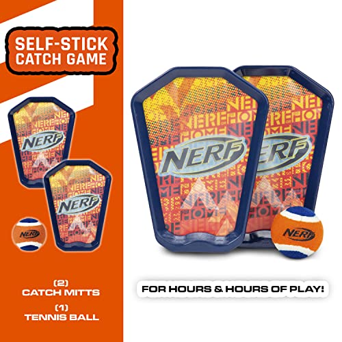 NERF Self-Stick Toss and Catch Tennis Ball Game with Paddles - Outdoor Games at Academy Sports