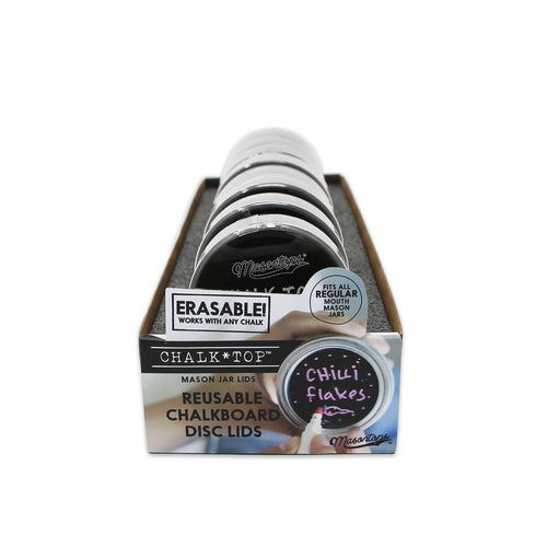Masontops Chalkboard Mason Jar Lid Chalk Top Regular Mouth Black