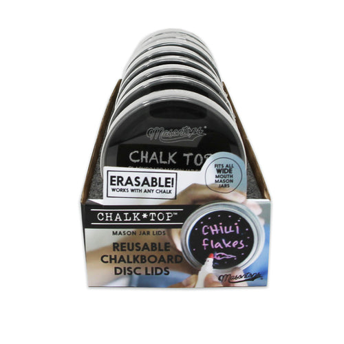 Masontops Chalkboard Mason Jar Lid Chalk Top Wide Mouth Black